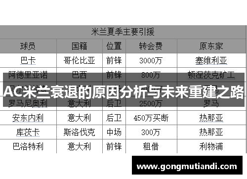 AC米兰衰退的原因分析与未来重建之路