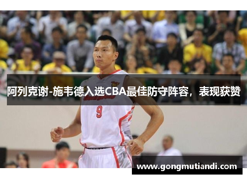 阿列克谢-施韦德入选CBA最佳防守阵容，表现获赞